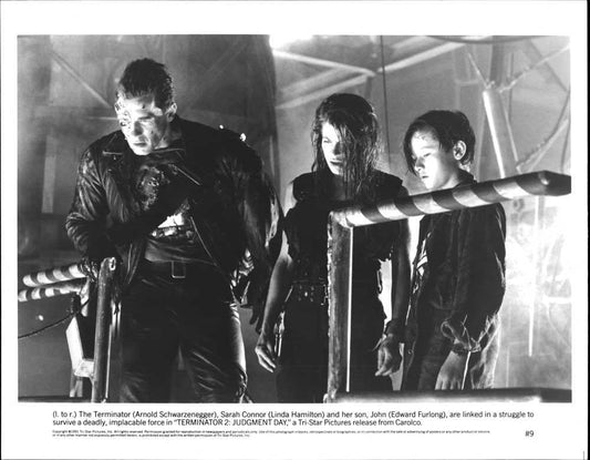 Schwarzenegger TERMINATOR 2 JUDGMENT DAY Hamilton original 10x8 press photo 1991