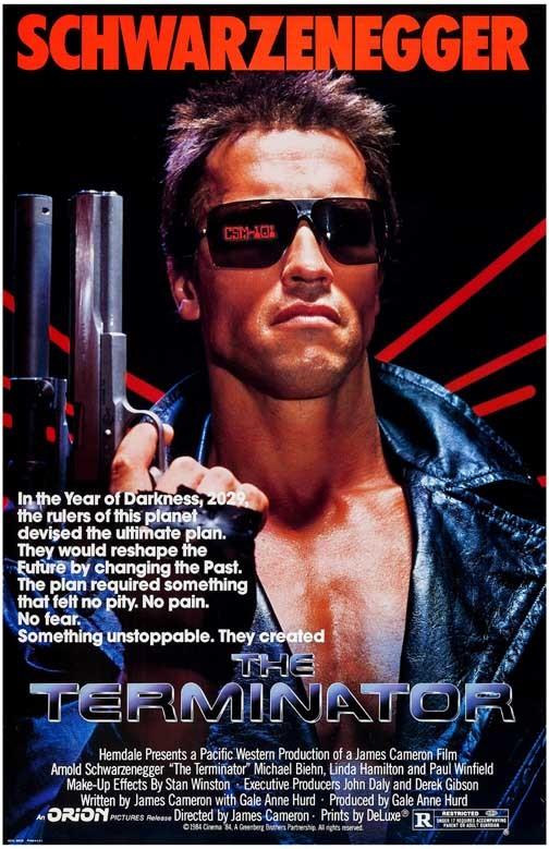 Arnold Schwarzenegger THE TERMINATOR Linda Hamilton movie poster 11x17