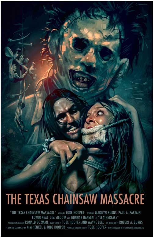 THE TEXAS CHAINSAW MASSACRE art movie poster 11x17