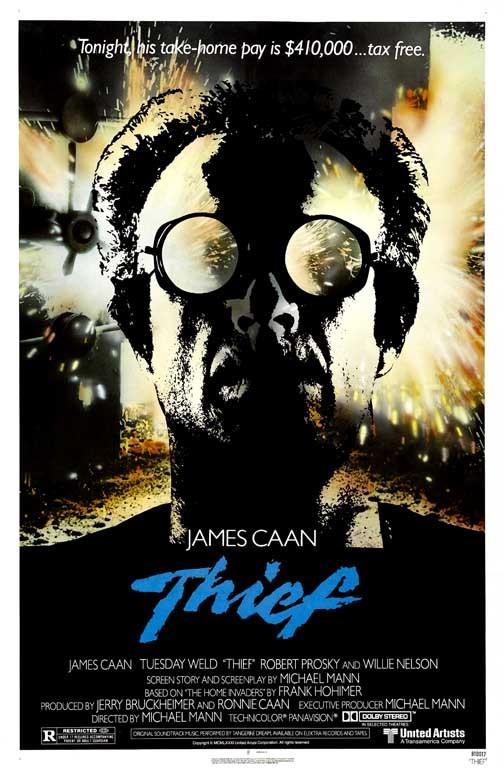 James Caan THIEF Tuesday Weld Willie Nelson movie poster 11x17 Michael Mann