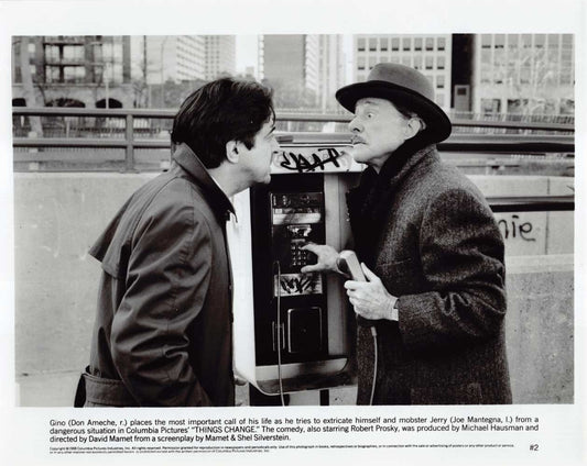 Don Ameche THINGS CHANGE Robert Prosky Joe Mantegna original 8x10 press photos