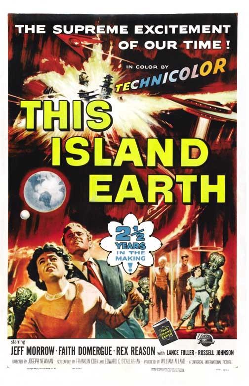 Jeff Morrow THIS ISLAND EARTH Faith Domergue movie poster 11x17