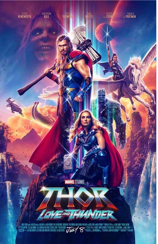 Chris Hemsworth THOR LOVE AND THUNDER Natalie Portman movie poster 11x17