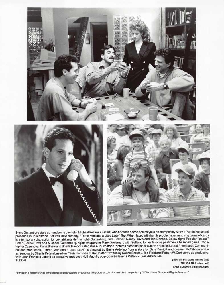 Ted Danson THREE MEN AND A LITTLE LADY Tom Selleck original press photos 1990