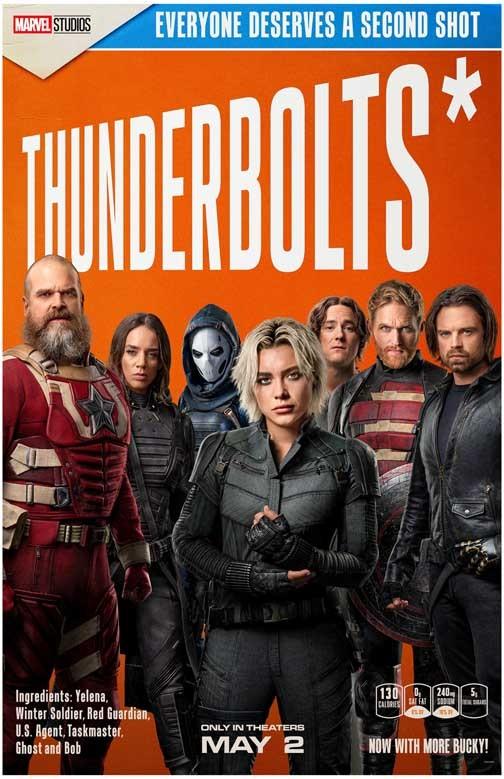 Florence Pugh THUNDERBOLTS David Harbor Sebastian Stan Wheaties poster 11x17