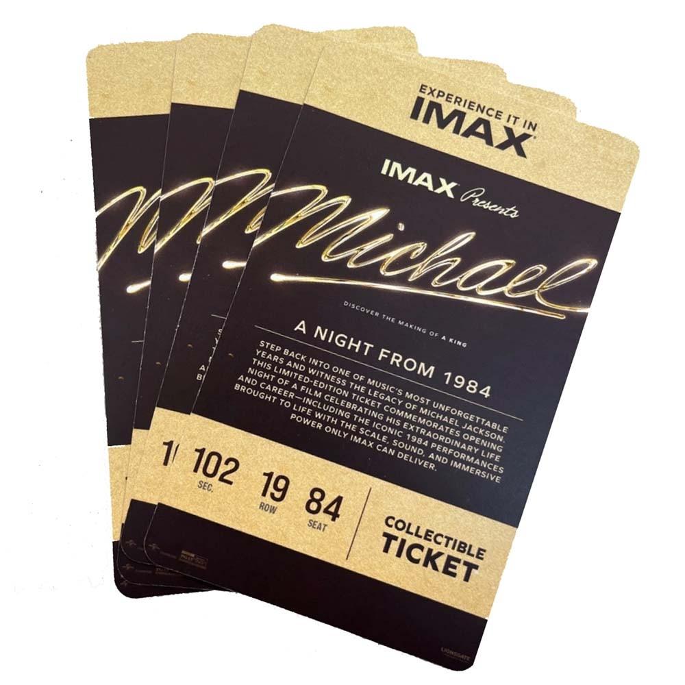 MICHAEL exclusive (4) IMAX collectible souvenir tickets 2026 Michael Jackson