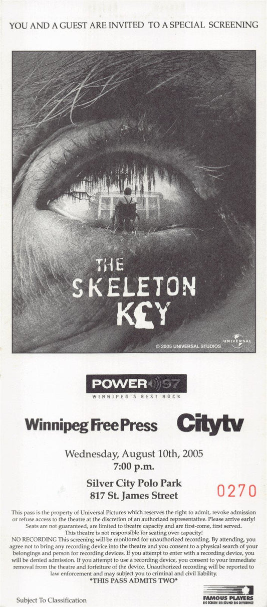 Kate Hudson Gena Rowlands THE SKELETON KEY Peter Sarsgaard premiere ticket 2005