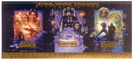 1997 STAR WARS SPECIAL EDITION Mann’s Chinese Theater Commemorative Ticket
