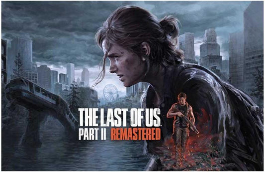 Naughty Dog THE LAST OF US PART 2 REMASTERED video game poster 17X11