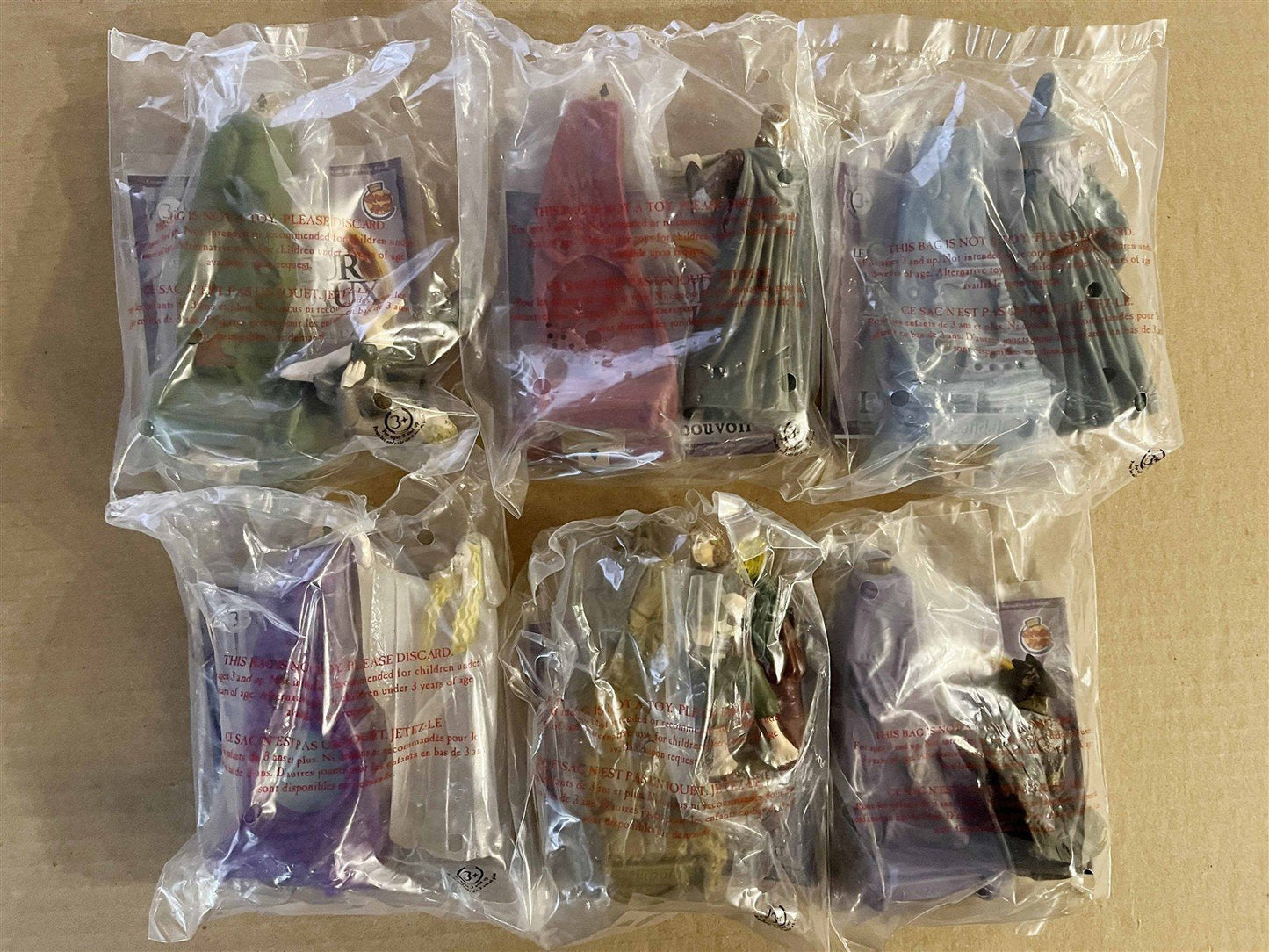 2001 Burger King LORD OF THE RINGS FELLOWSHIP complete set 19 figurine toys NEW