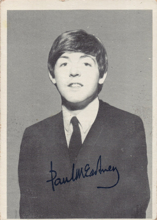 Topps THE BEATLES 1964 3rd Series black & white trading card #160 Paul McCartney