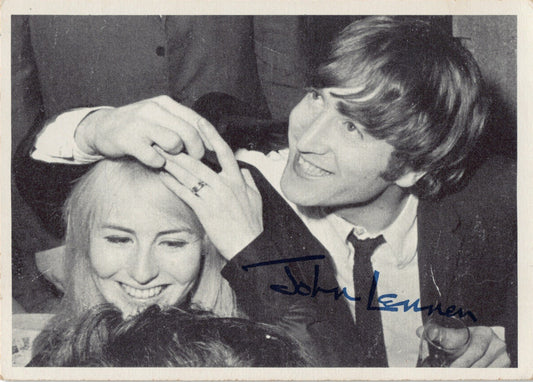 Topps THE BEATLES 1964 black & white trading card #85 2nd Series John Lennon