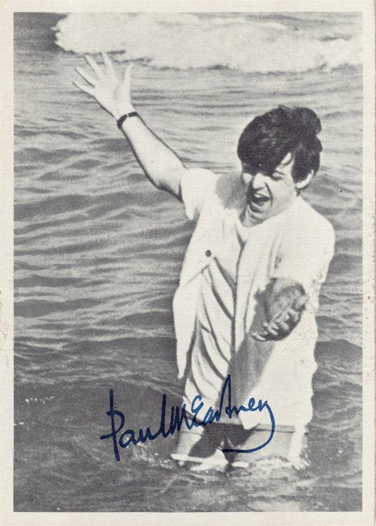 Topps THE BEATLES 1964 2nd Series black & white trading card #92 Paul McCartney