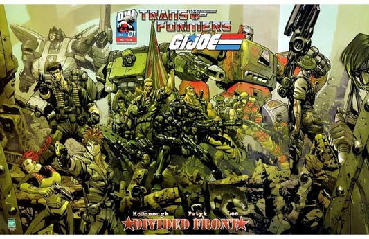 TRANSFORMERS G.I. JOE artwork comic poster 17x11