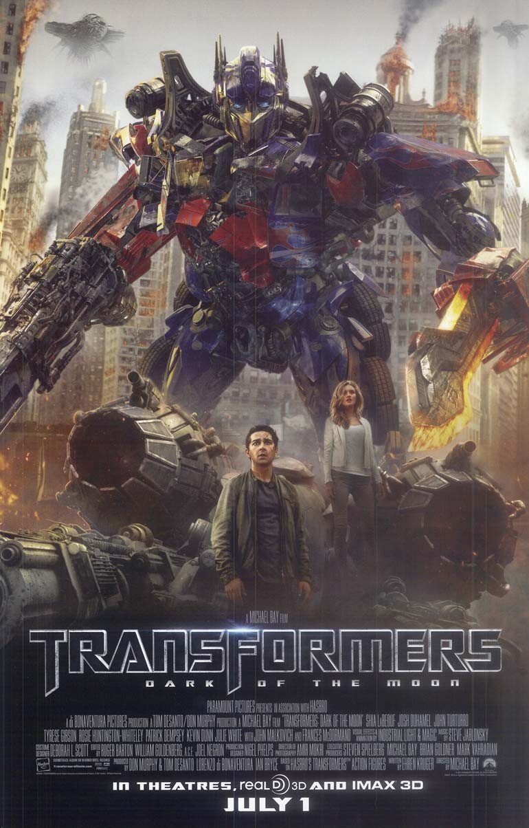 Shia LaBeouf TRANSFORMERS DARK OF THE MOON original studio movie poster 11x17