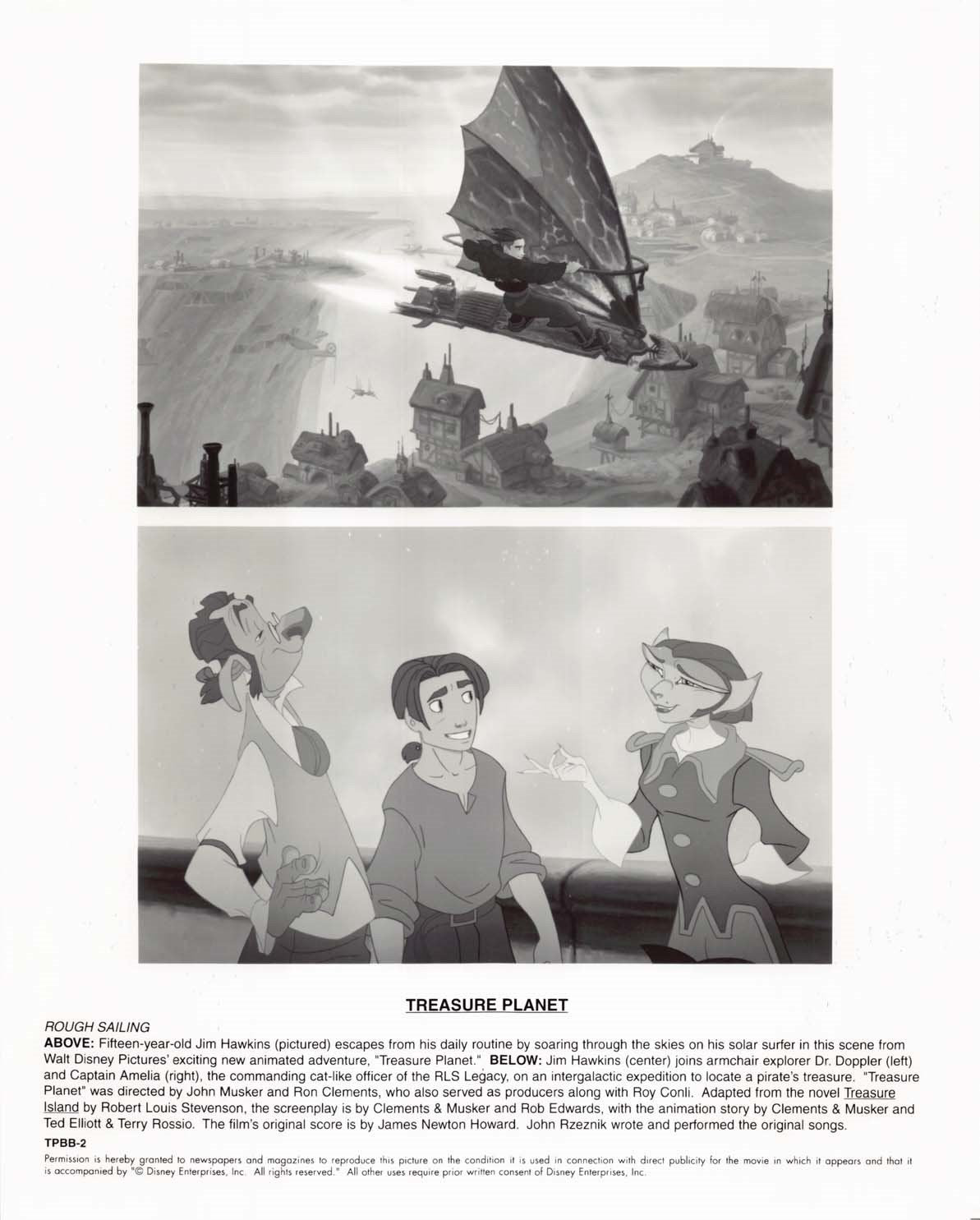Disney Joseph Gordon-Levitt TREASURE PLANET original press kit
