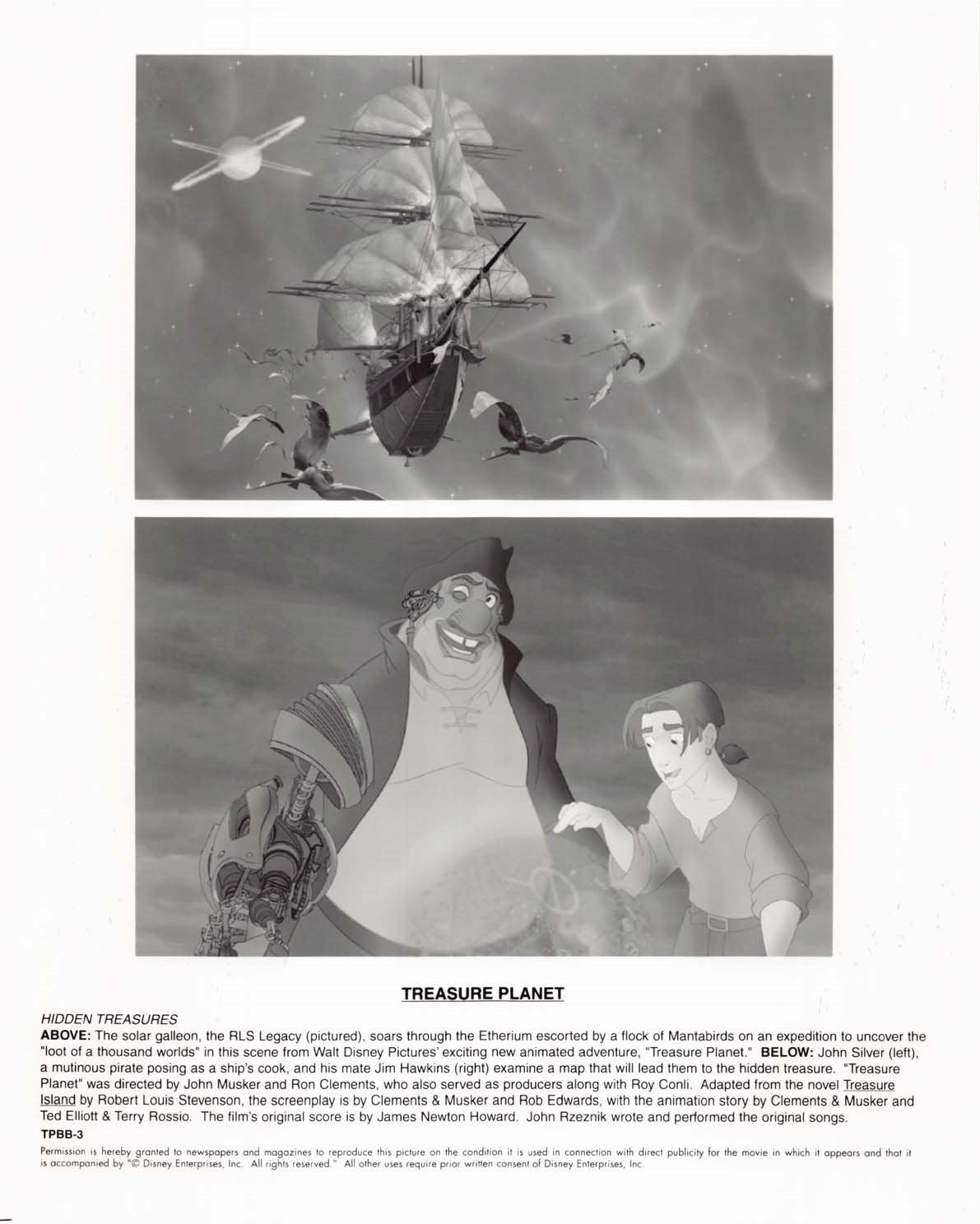 Disney Joseph Gordon-Levitt TREASURE PLANET original press kit