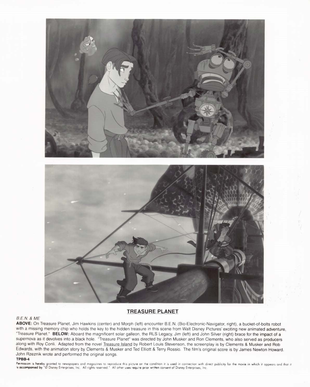 Disney Joseph Gordon-Levitt TREASURE PLANET original press kit