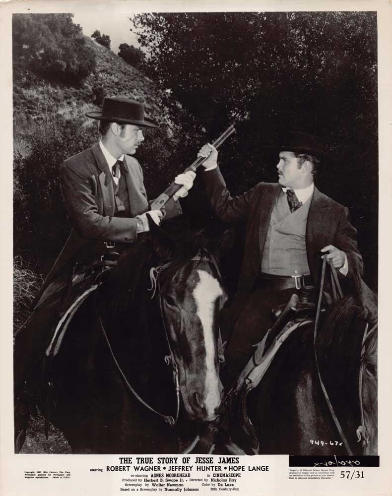 Robert Wagner TRUE STORY OF JESSE JAMES Jeffrey Hunter original 8x10 photo 1957