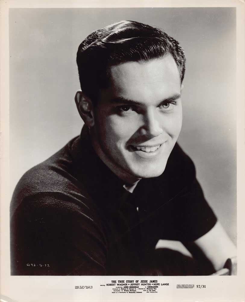 Jeffrey Hunter TRUE STORY OF JESSE JAMES original 8x10 headshot photo 1957