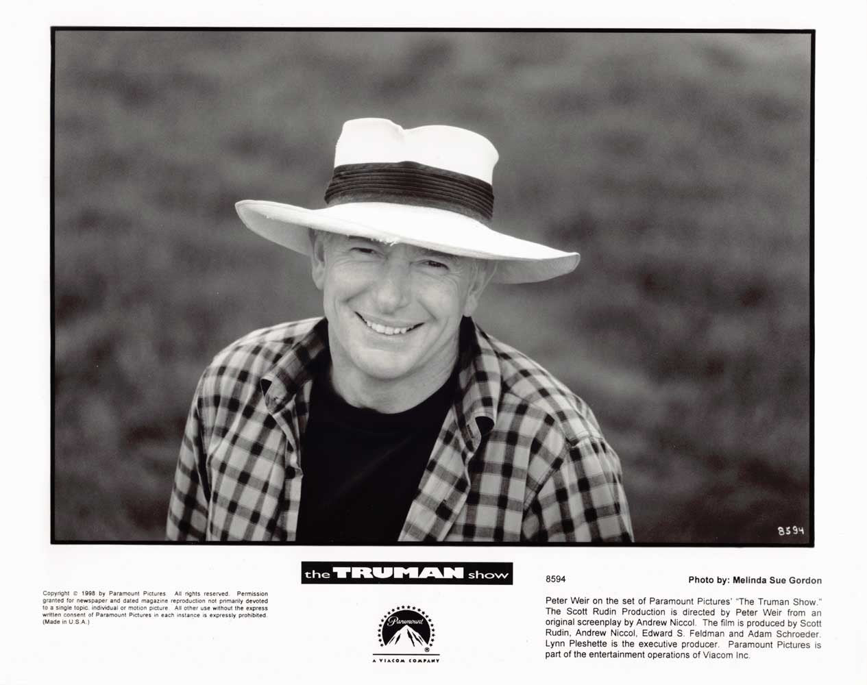 Peter Weir TRUMAN SHOW original 10x8 press photo 1998