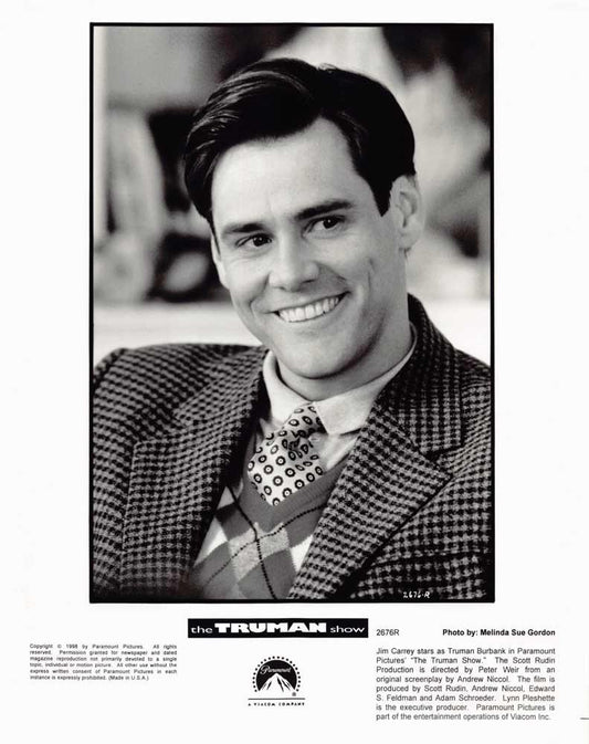 Jim Carrey TRUMAN SHOW original 8x10 press photo 1998
