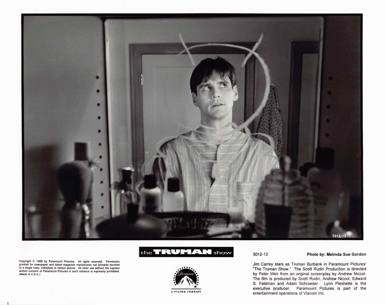 Jim Carrey THE TRUMAN SHOW original 10x8 press photo 1998