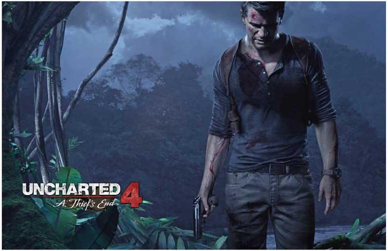 Naughty Dog UNCHARTED 4 A THIEF'S END Nathan Drake video game poster 17x11
