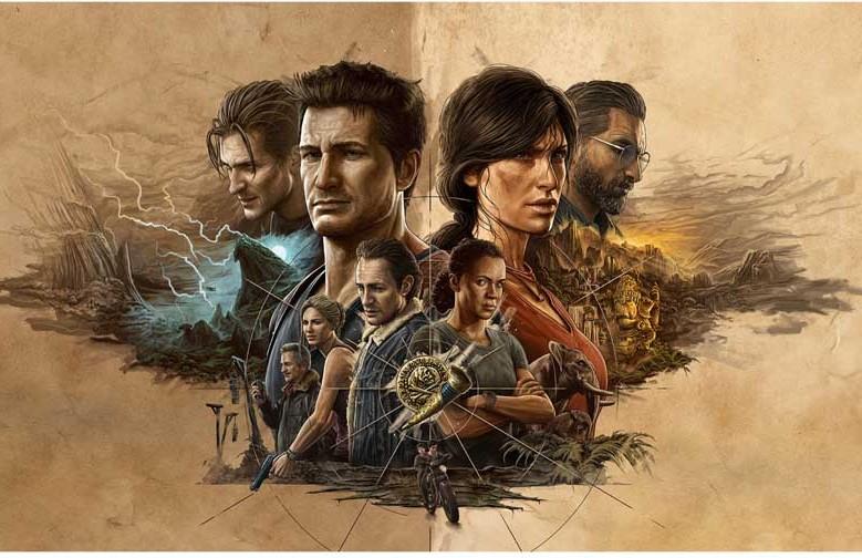 Naughty Dog UNCHARTED LEGACY OF THIEVES Nathan Drake video game poster 17x11