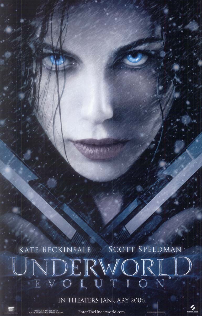 Kate Beckinsale UNDERWORLD EVOLUTION Speedman original studio movie poster 11x17