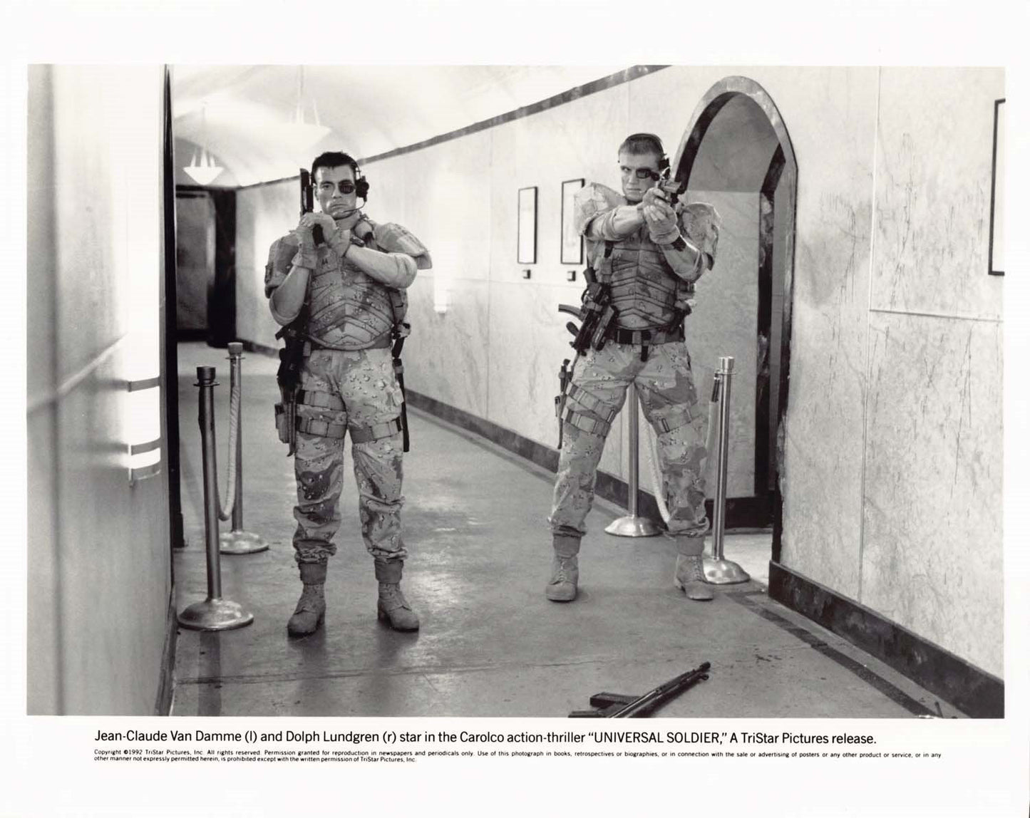 Jean Claude Van Damme UNIVERSAL SOLDIER Dolph Lungren 1992 original press photos