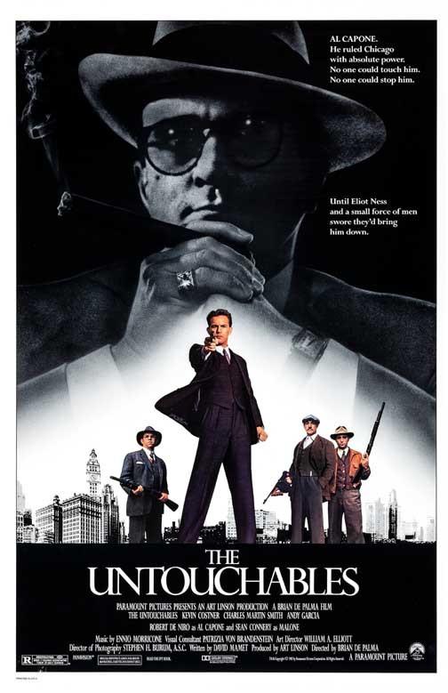 Sean Connery THE UNTOUCHABLES Robert DeNiro Kevin Costner movie poster 11x17