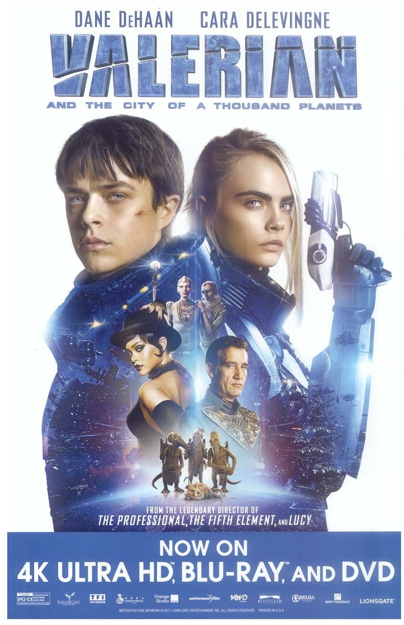 Dane DeHaan VALERIAN Cara Delevingne original studio movie poster 11x17