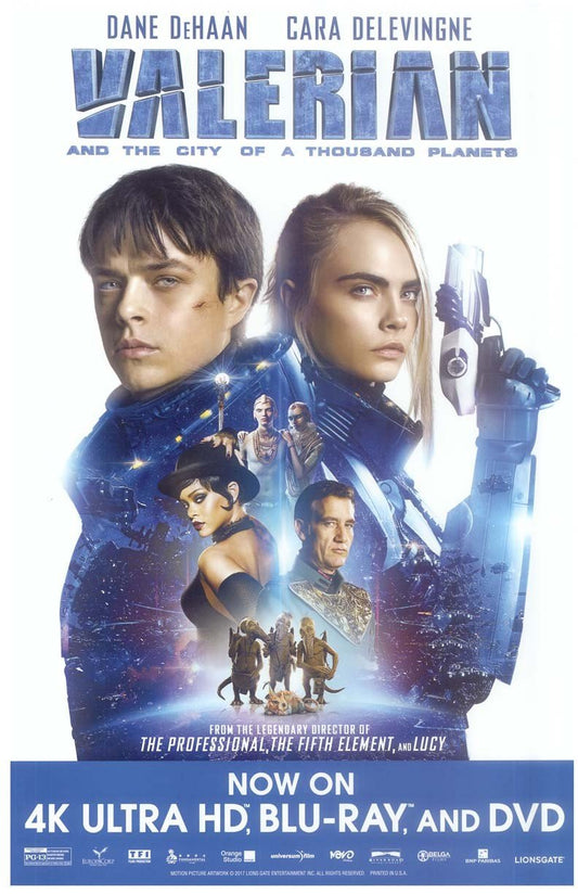 Dane DeHaan VALERIAN Cara Delevingne original studio movie poster 11x17