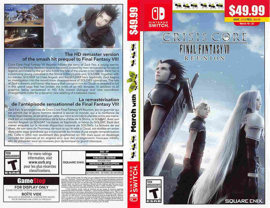 Nintendo Switch FINAL FANTASY VII REUNION store display MARCH WITH FUN art