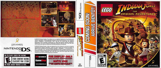 Nintendo DS Lego INDIANA JONES ORIGINAL ADVENTURES store display box art