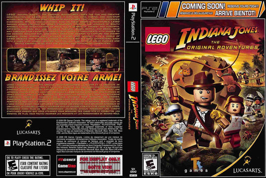 Sony PS2 Lego INDIANA JONES ORIGINAL ADVENTURES store display box art