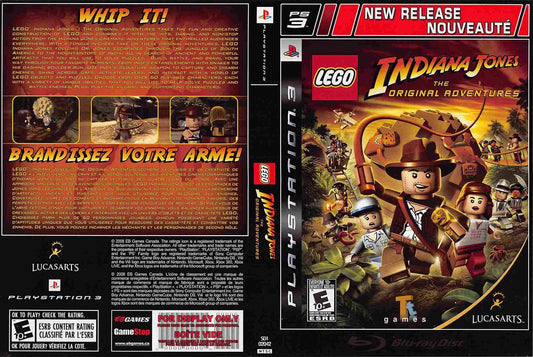 Sony PS3 Lego INDIANA JONES ORIGINAL ADVENTURES store display box art