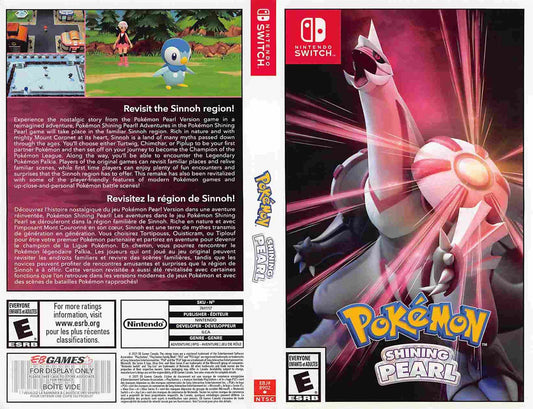Nintendo Switch POKEMON SHINY PEARL store display box art