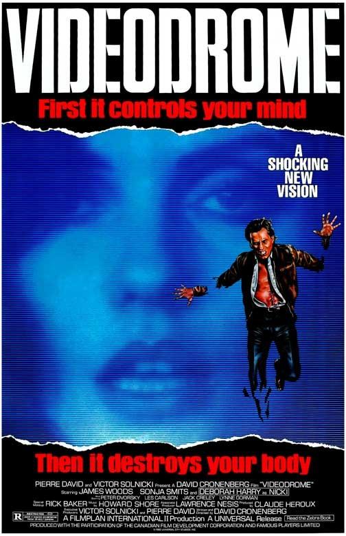James Woods VIDEODROME Debby Harry movie poster 11x17 David Cronenberg