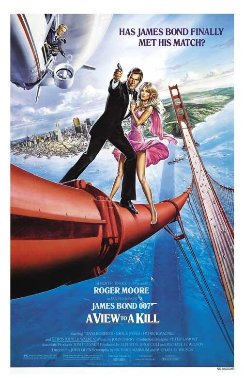 Roger Moore A VIEW TO A KILL bridge movie poster 11x17 James Bond 007