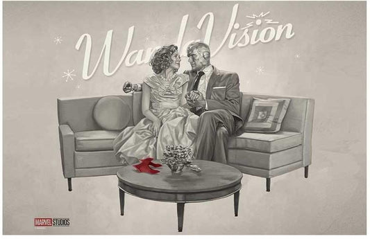 Marvel Elizabeth Olsen WANDAVISION Paul Bettany movie poster 17x11