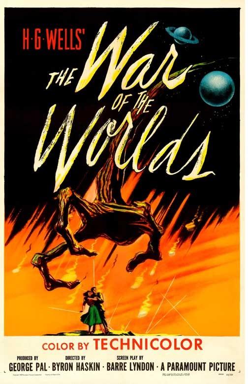 H.G. Wells THE WAR OF THE WORLDS 1953 movie poster 11x17