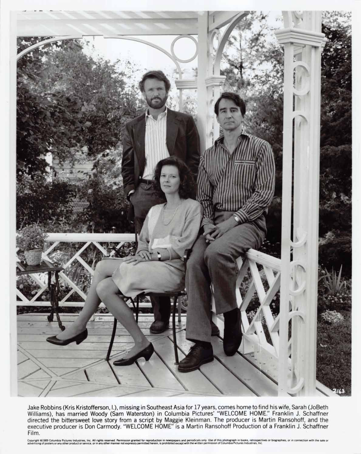 Kris Kristofferson WELCOME HOME JoBeth Williams original 8x10 press photo 1989