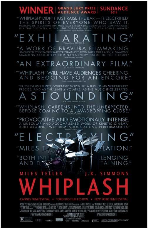 Miles Teller WHIPLASH J.K. Simmons movie poster 11x17 Damien Chazelle