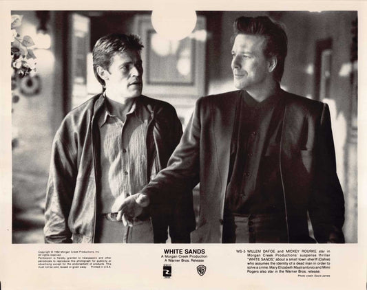 Willem Dafoe WHITE SANDS Mickey Rourke original 8x10 press photo