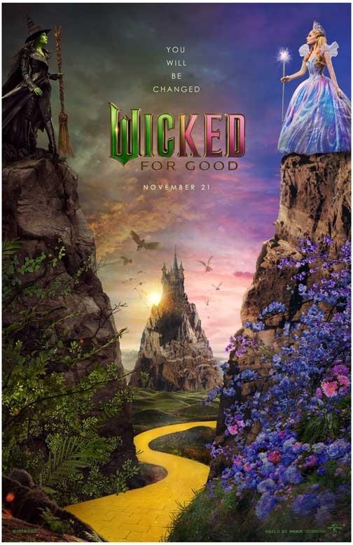 Ariana Grande WICKED FOR GOOD Cynthia Erivo advance movie poster 11x17