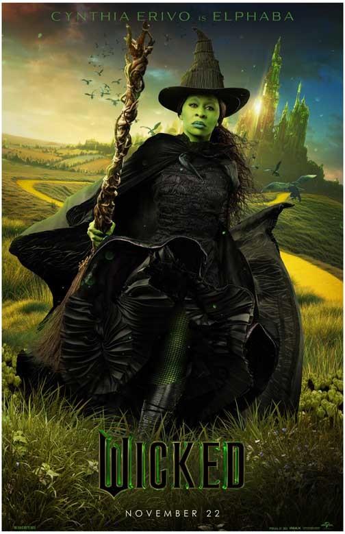 Cynthia Erivo WICKED Elphaba character movie poster 11x17