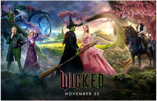 Ariana Grande WICKED Cynthia Erivo cast movie poster 17x11