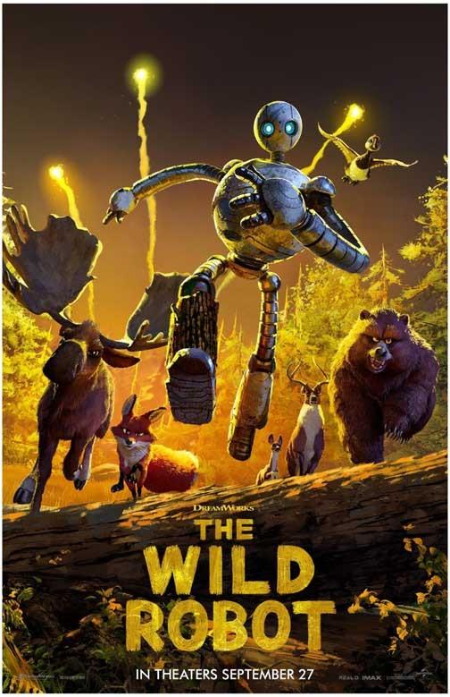 Lupita Nyong'o THE WILD ROBOT cast advance movie poster 11x17 Chris Sanders